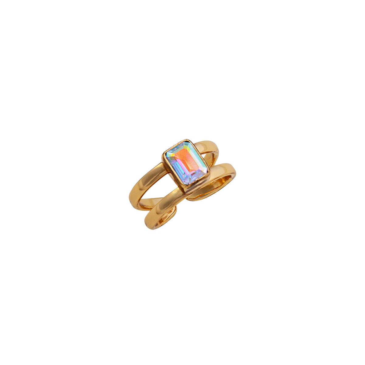 Alchemia Mercury Mist Rectangle Adjustable Cuff Ring | Charles Albert Jewelry