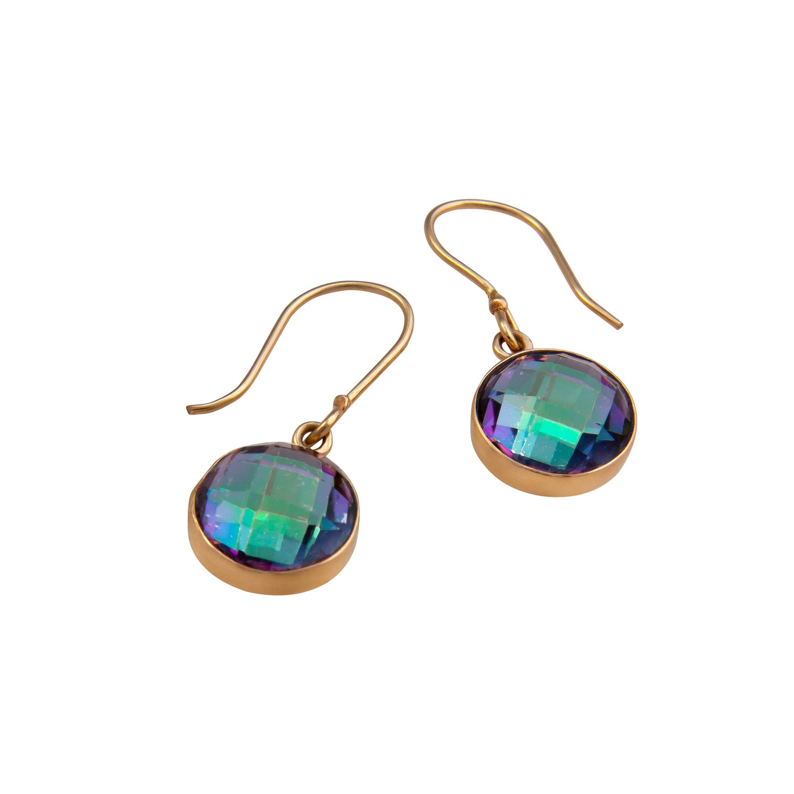 Alchemia Rainbow Mystic Quartz Round Drop Earrings | Charles Albert Jewelry