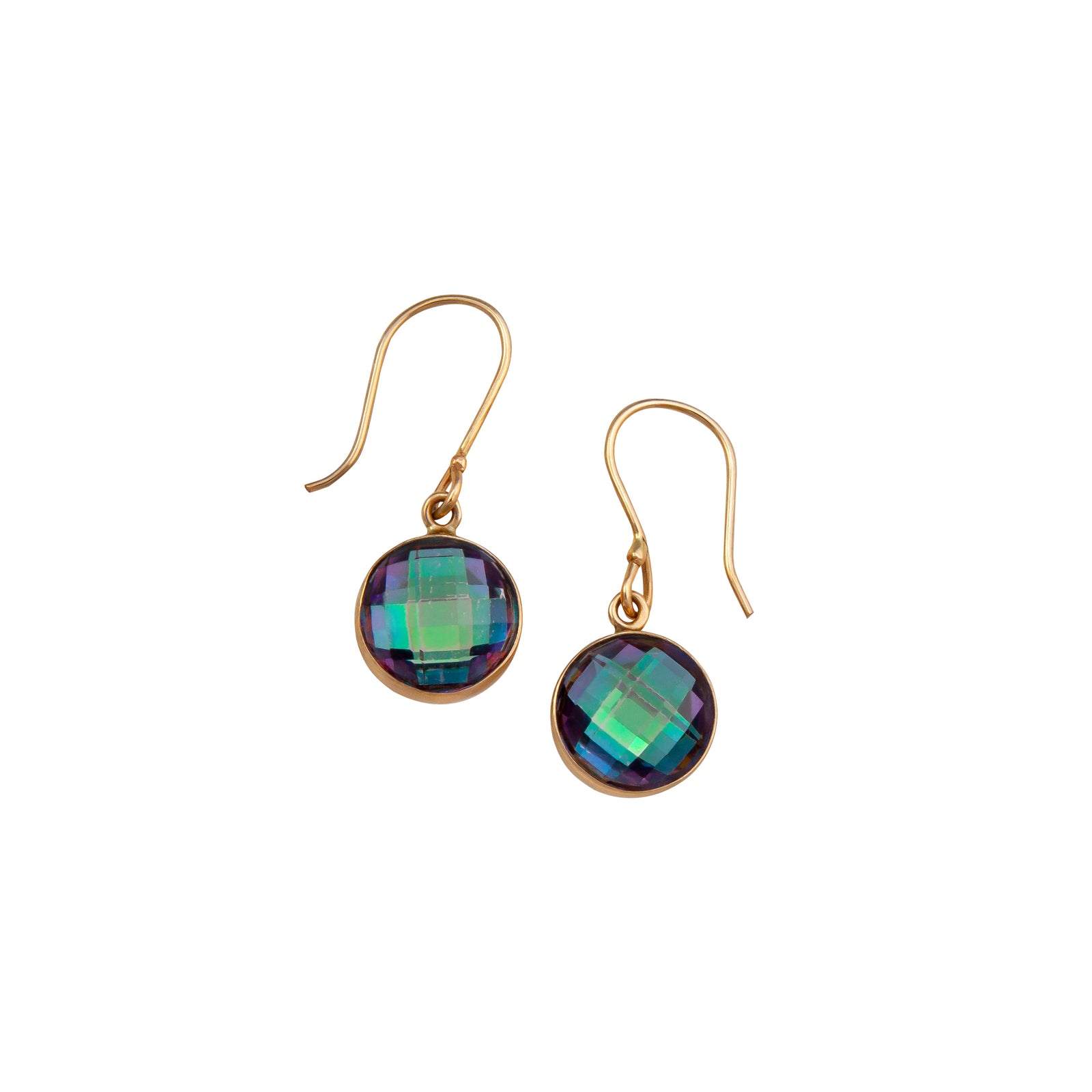 Alchemia Rainbow Mystic Quartz Round Drop Earrings | Charles Albert Jewelry