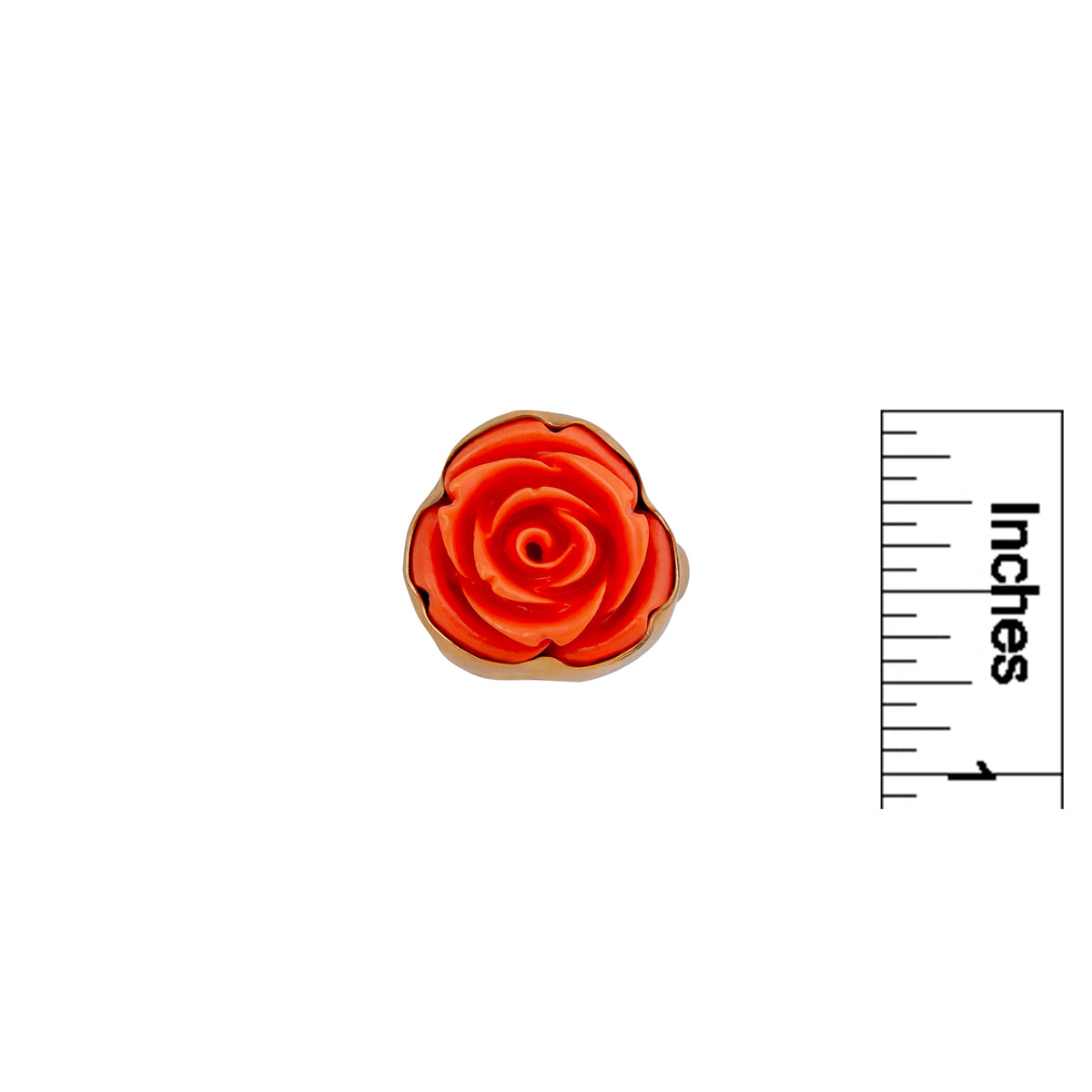 Alchemia Orange Resin Rose Adjustable Ring | Charles Albert Jewelry