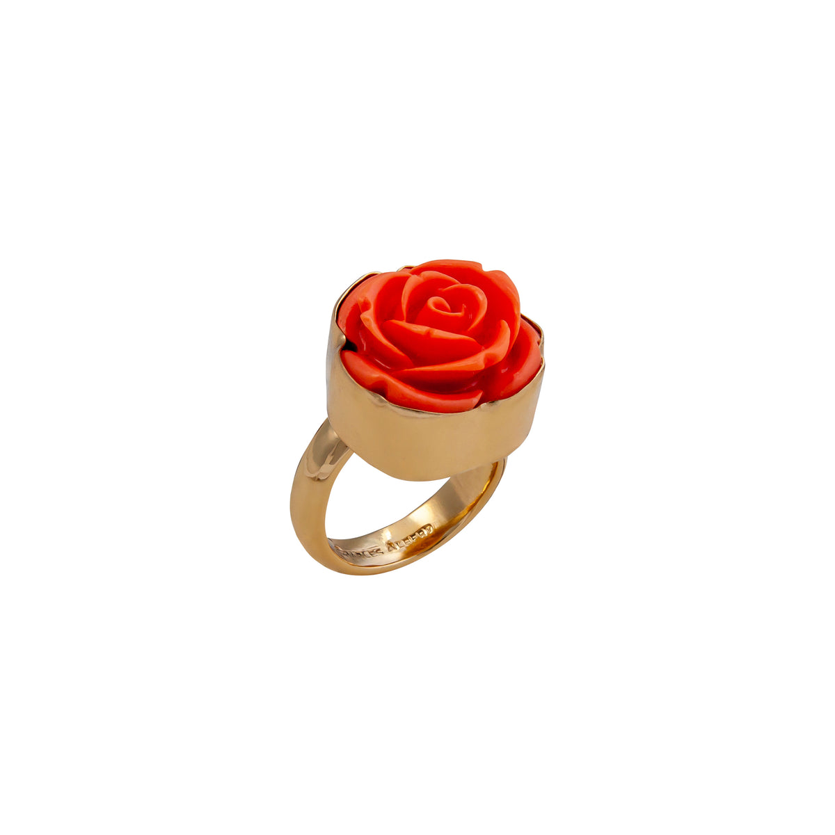 Alchemia Orange Resin Rose Adjustable Ring | Charles Albert Jewelry