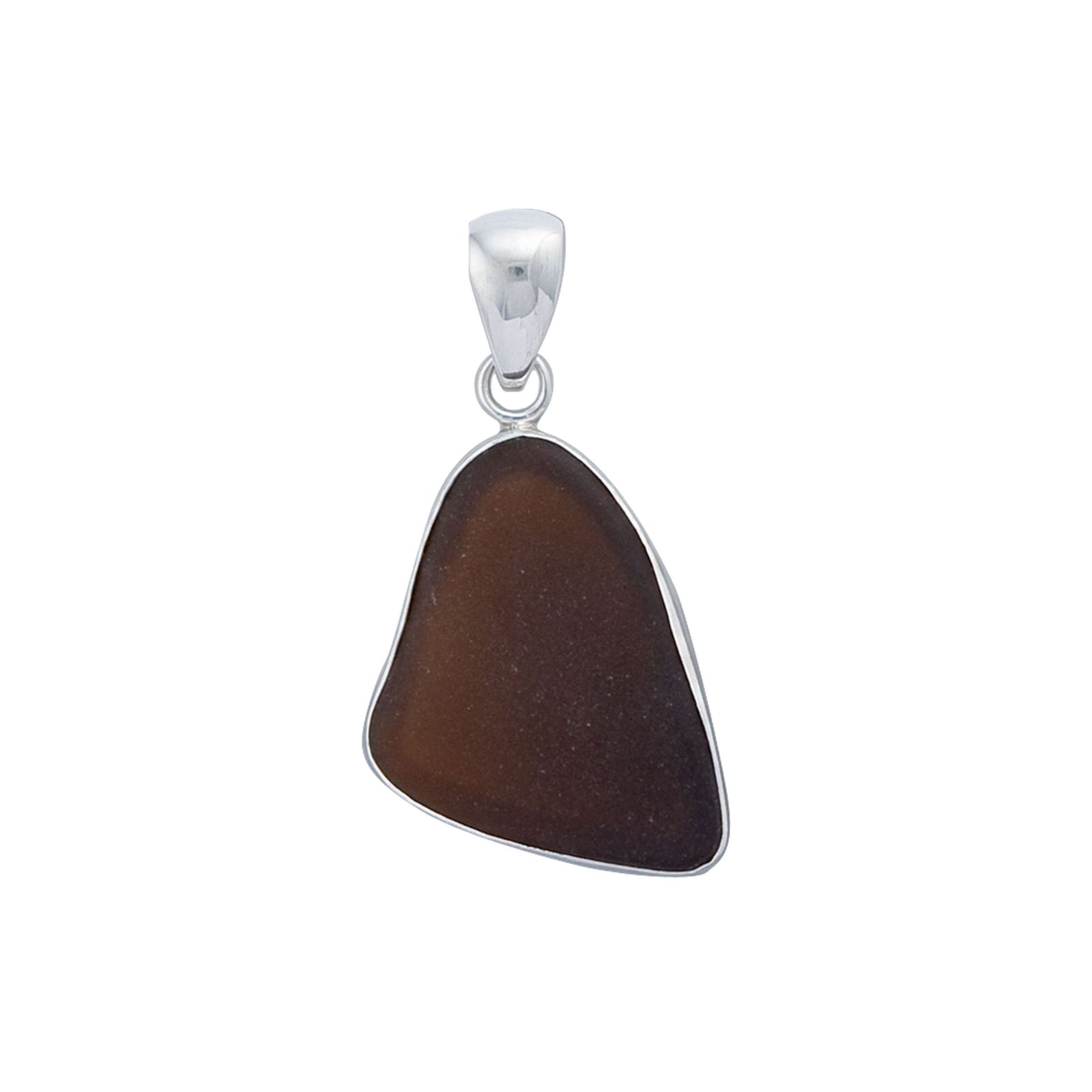 Charles Albert Jewelry - Sterling Silver Brown Recycled Glass Pendant
