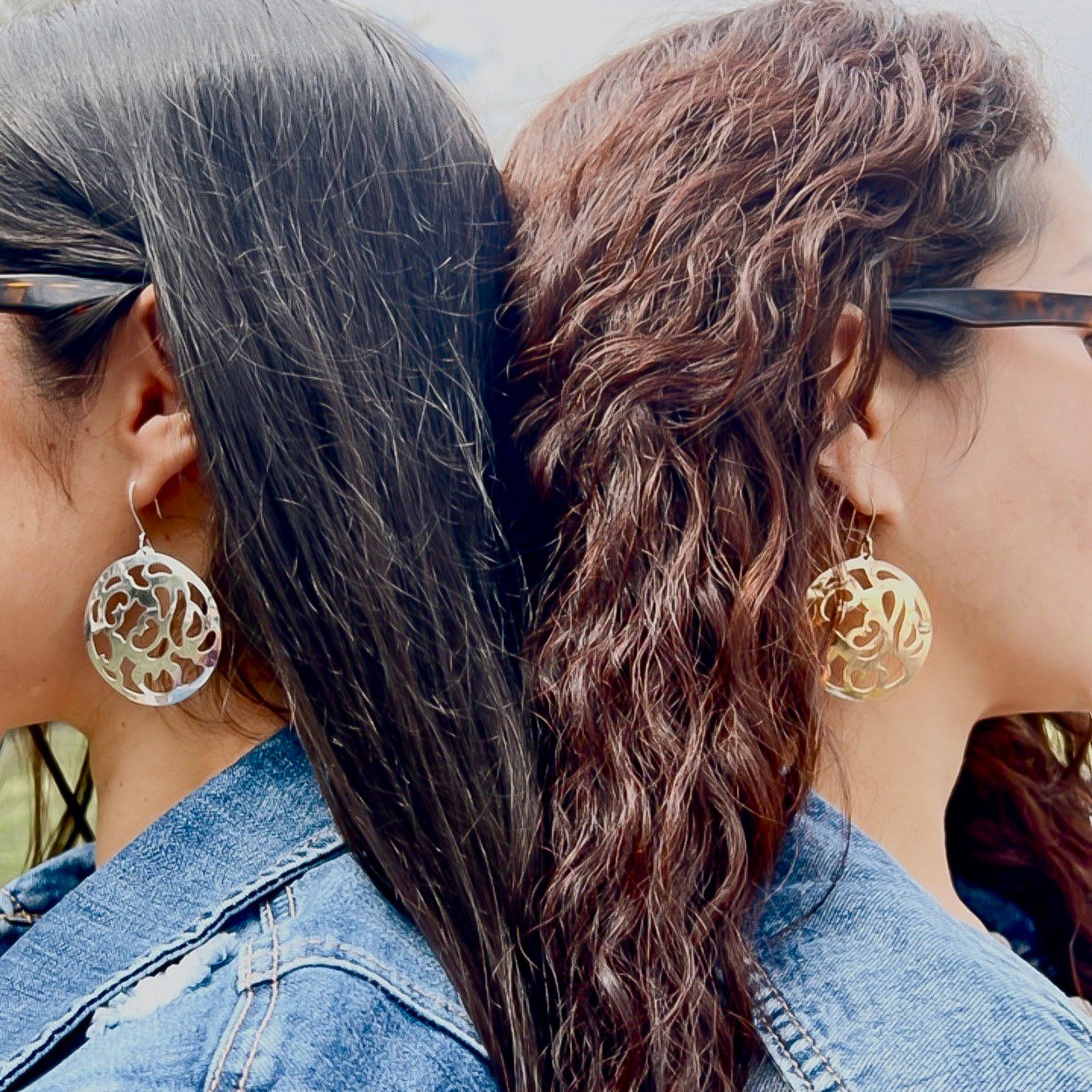 Alchemia Patterned Round Earrings | Charles Albert Jewelry