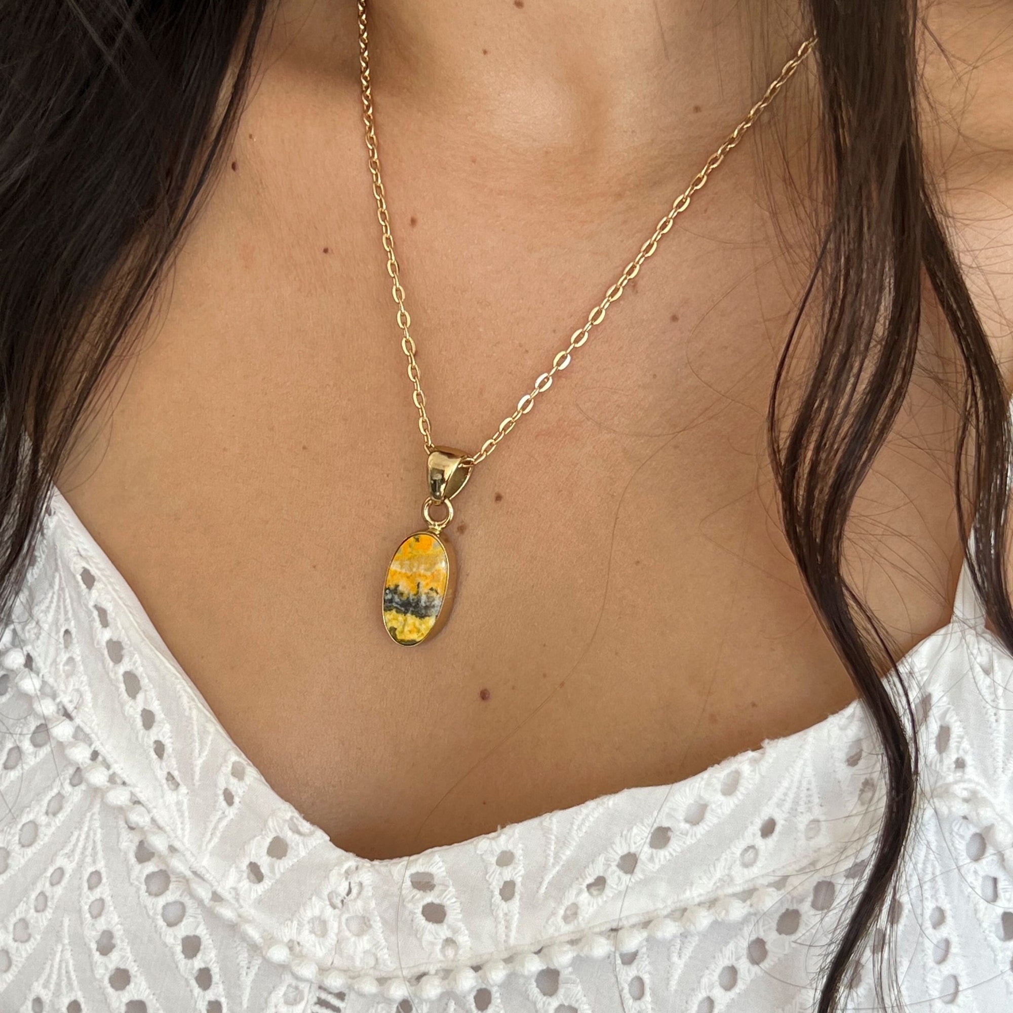 Alchemia Bumblebee Jasper Petite Pendant | Charles Albert Jewelry