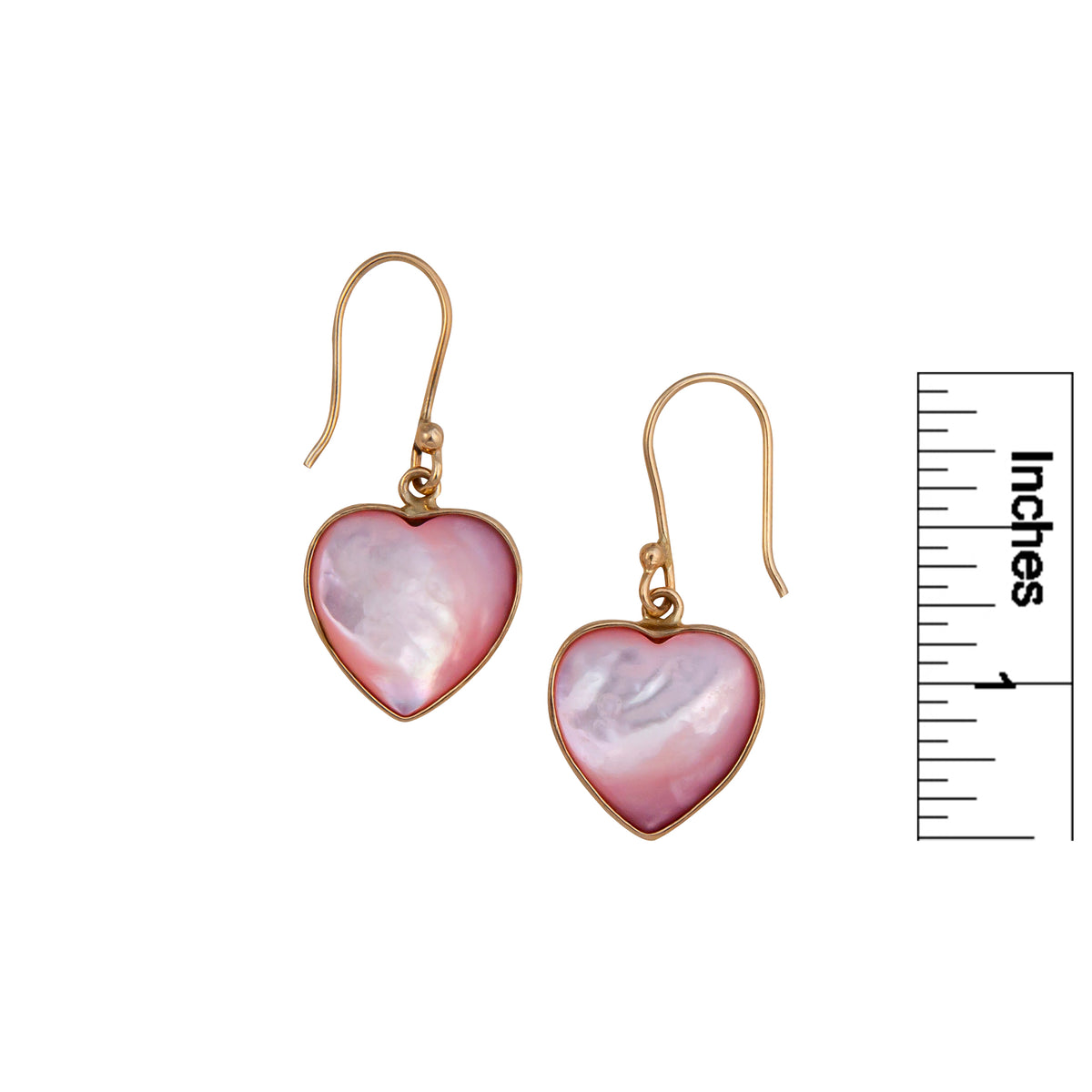 Alchemia Pink Mother of Pearl Heart Drop Earrings | Charles Albert Jewelry