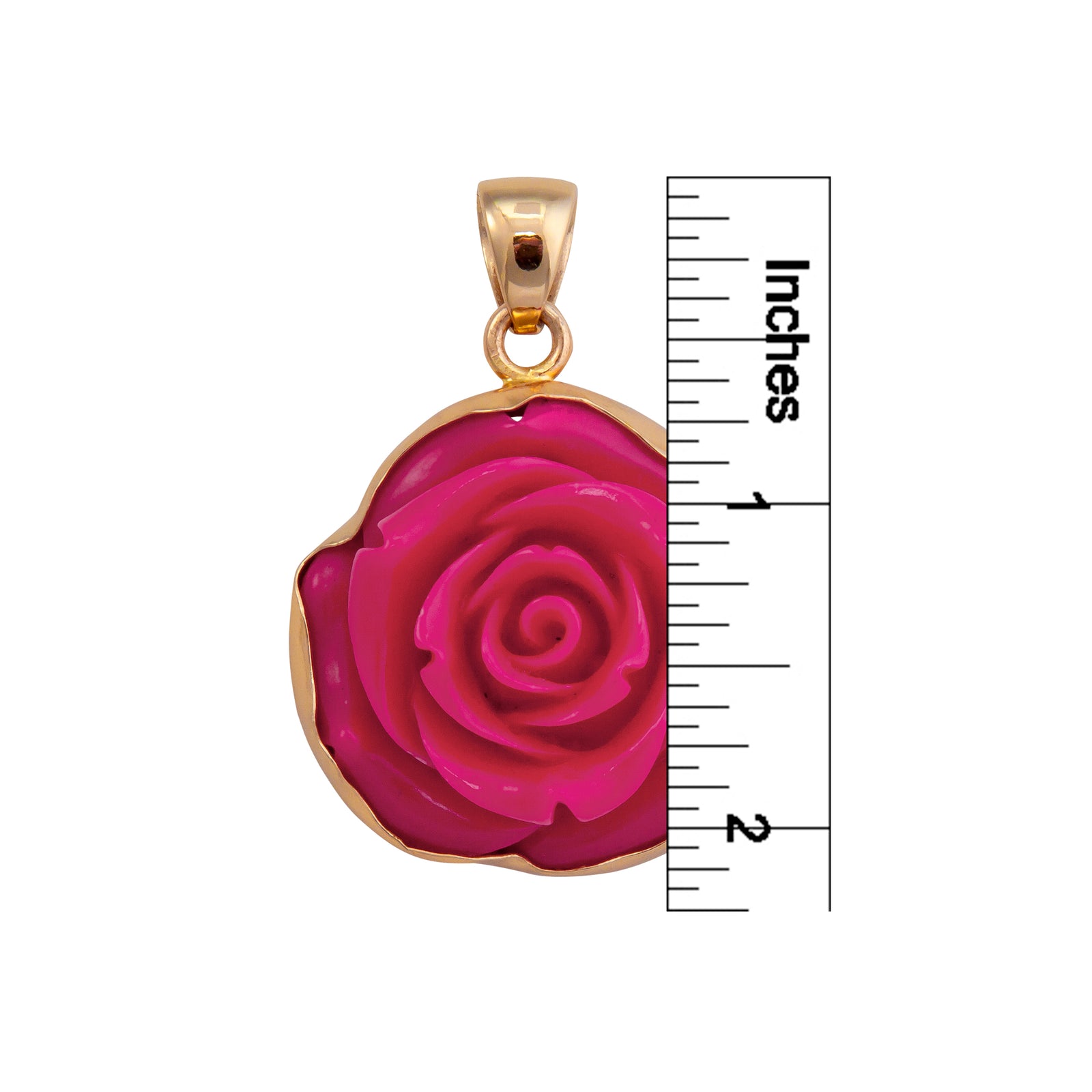 Alchemia Hot Pink Rose Pendant | Charles Albert Jewelry