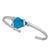Pop-Up Mākeke - Charles Albert Jewelry - Blue Pompano Beach Glass Mini Cuff - Side View
