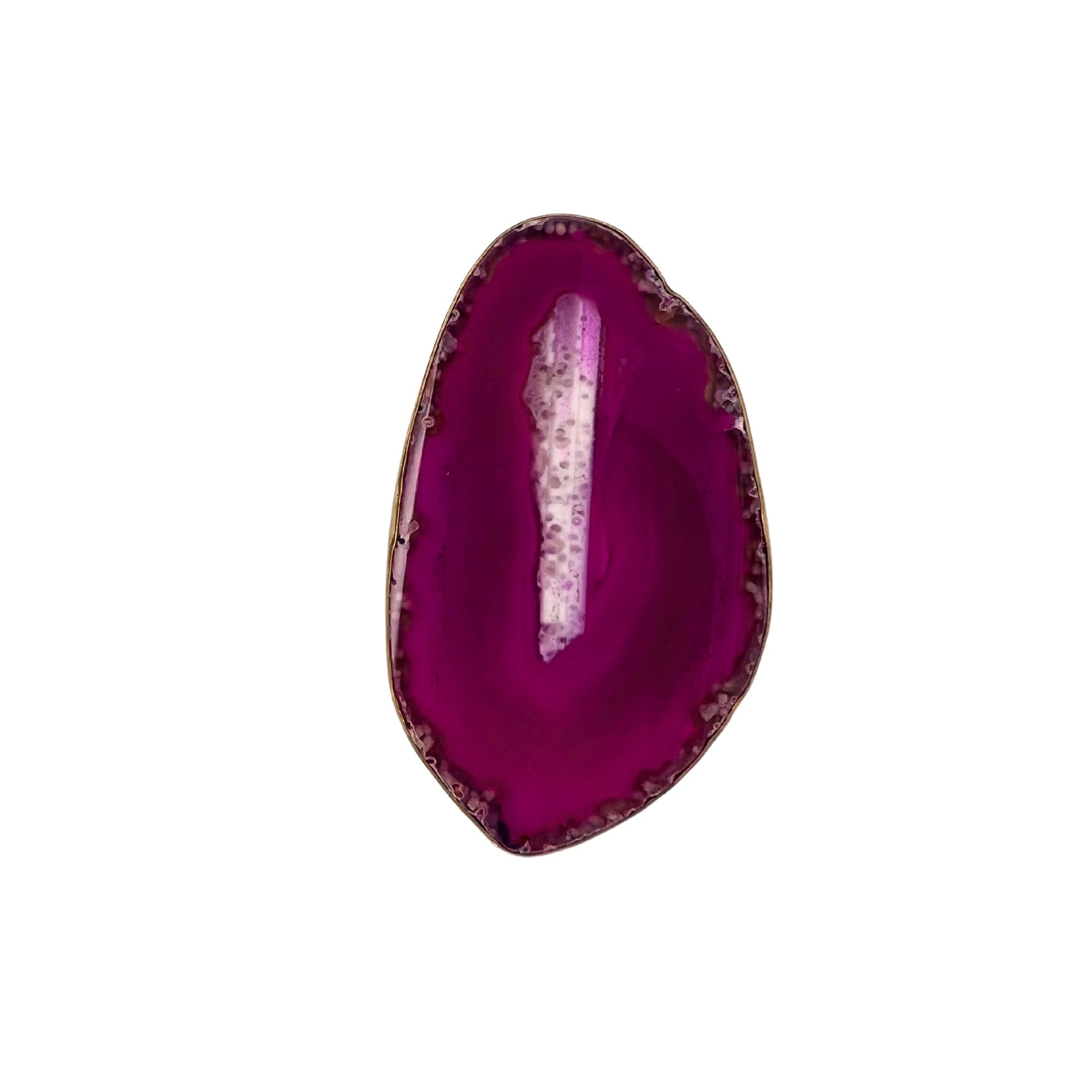 Alchemia Pink Agate Slice Ring #24 | Charles Albert Jewelry