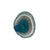 Sterling Silver Teal Agate Slice Ring #3 | Charles Albert Jewelry