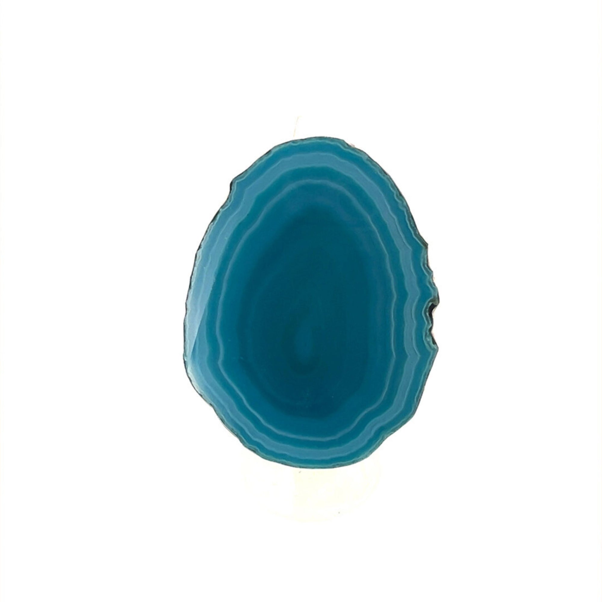 Sterling Silver Teal Agate Slice Ring #5 | Charles Albert Jewelry