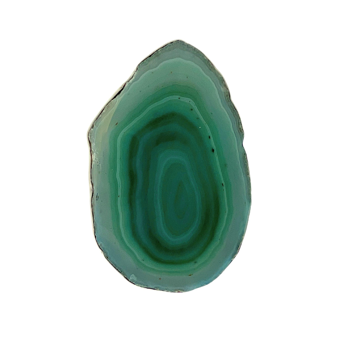 Sterling Silver Green Slice Adjustable Ring - Style #6 | Charles Albert Jewelry