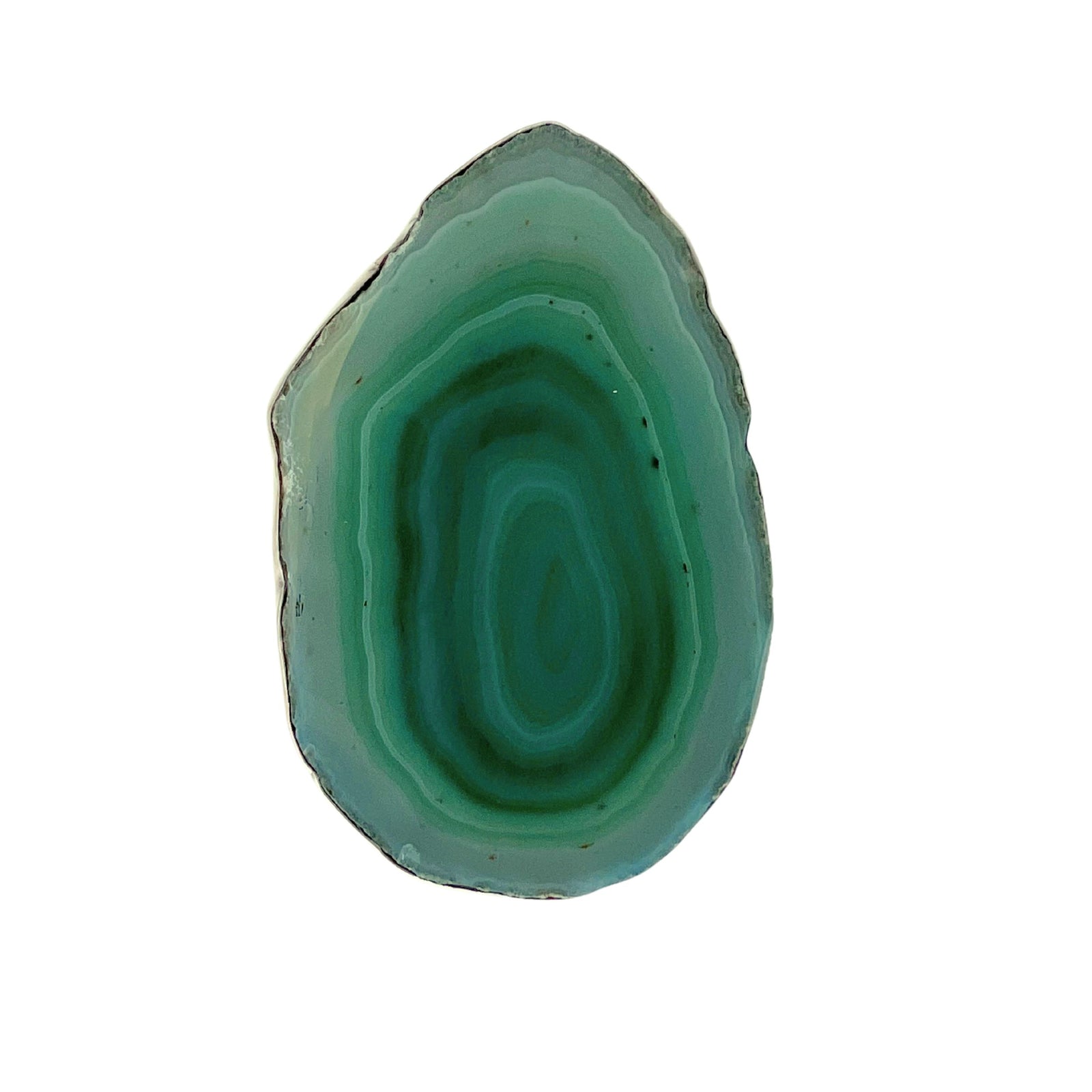 Sterling Silver Green Slice Adjustable Ring - Style #6 | Charles Albert Jewelry