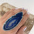 Sterling Silver Blue Agate Slice Ring #11 | Charles Albert Jewelry
