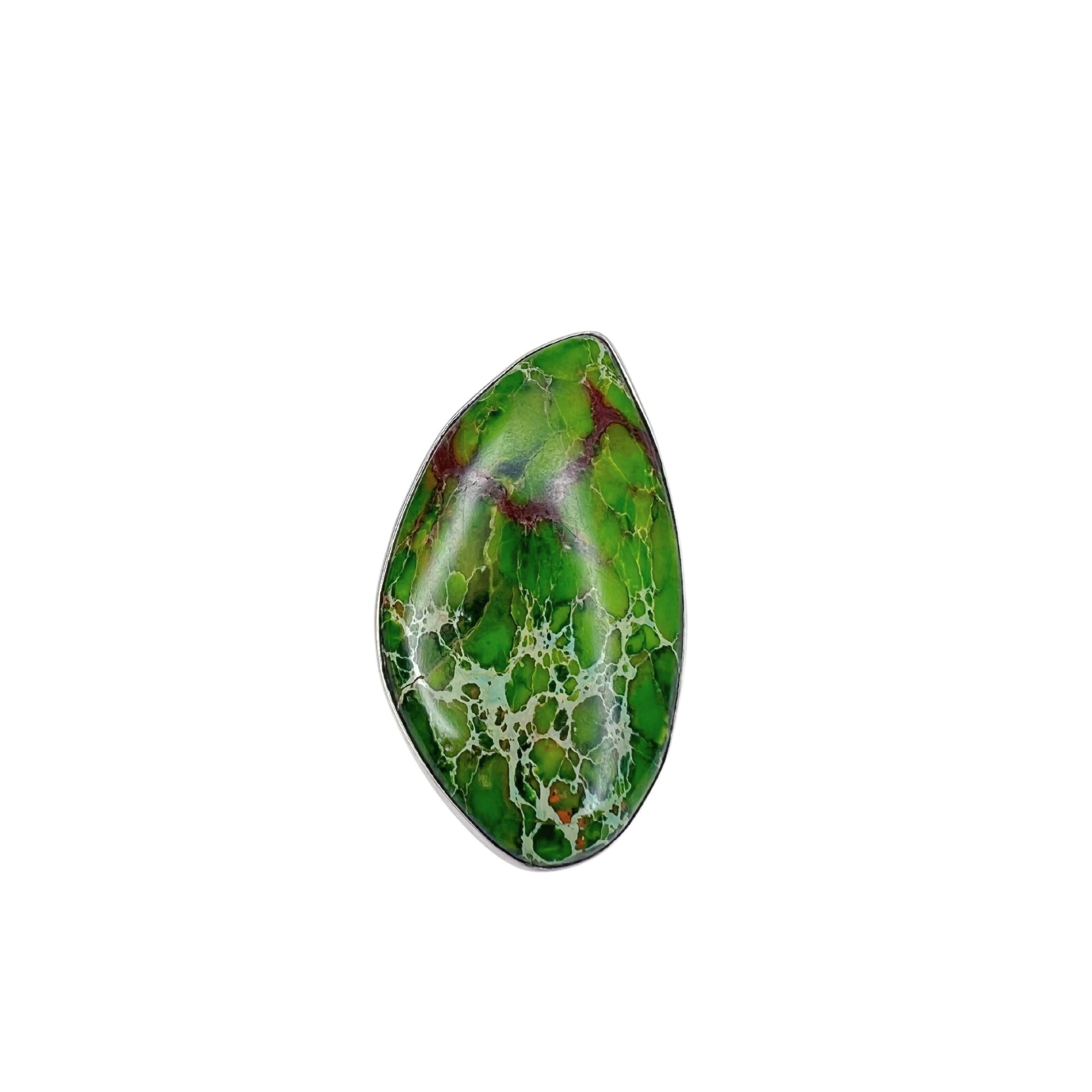 Sterling Silver Medium #3 Green Jasper Ring | Charles Albert Jewelry