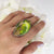 Sterling Silver Medium #4 Green Jasper Ring | Charles Albert Jewelry