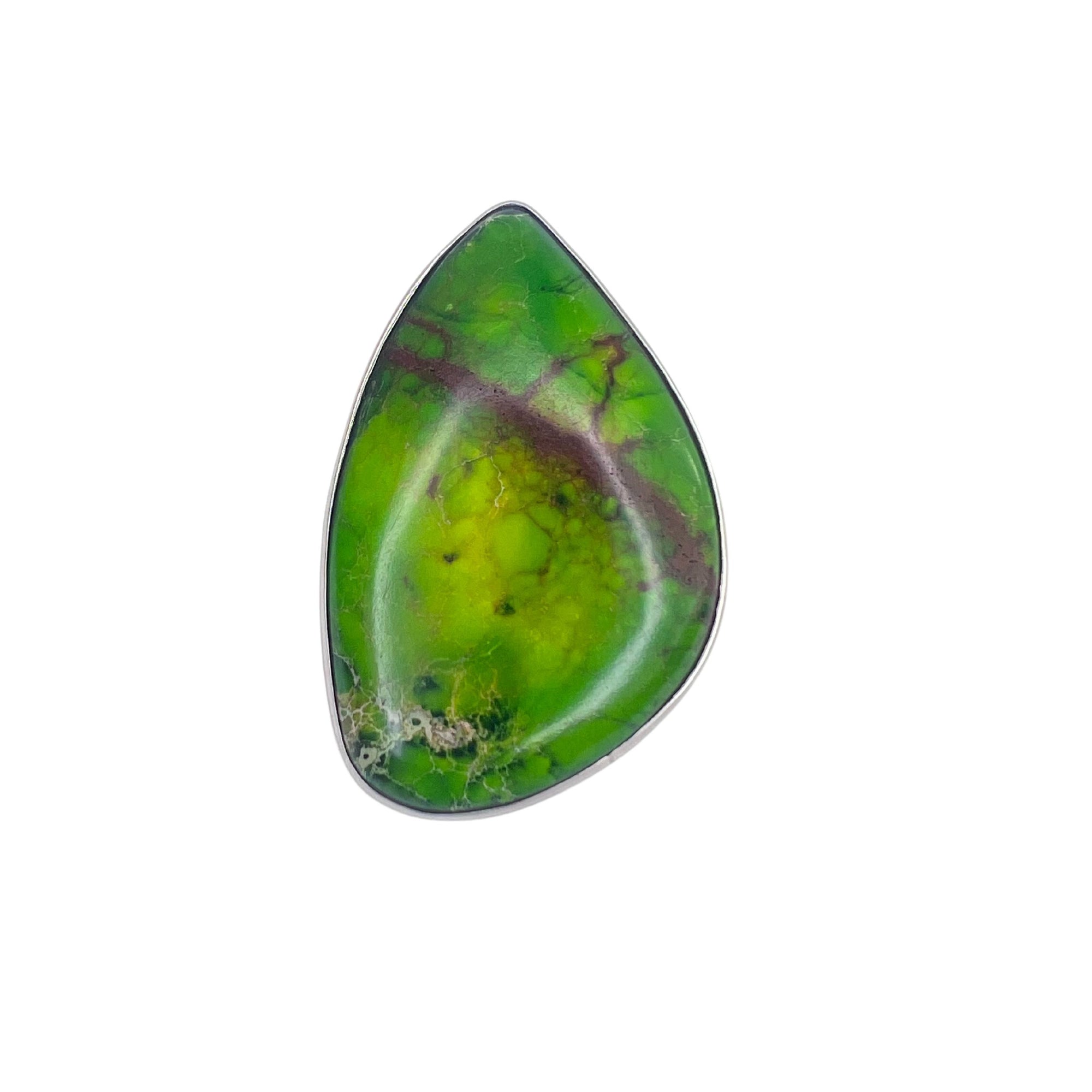 Sterling Silver Medium #7 Green Jasper Ring | Charles Albert Jewelry