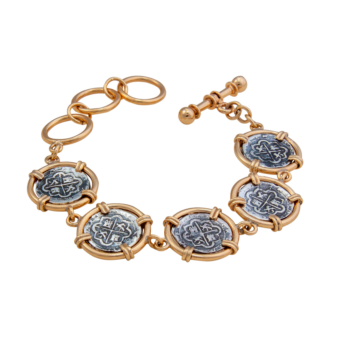 Alchemia & Sterling Silver Replica Spanish Coin Bracelet