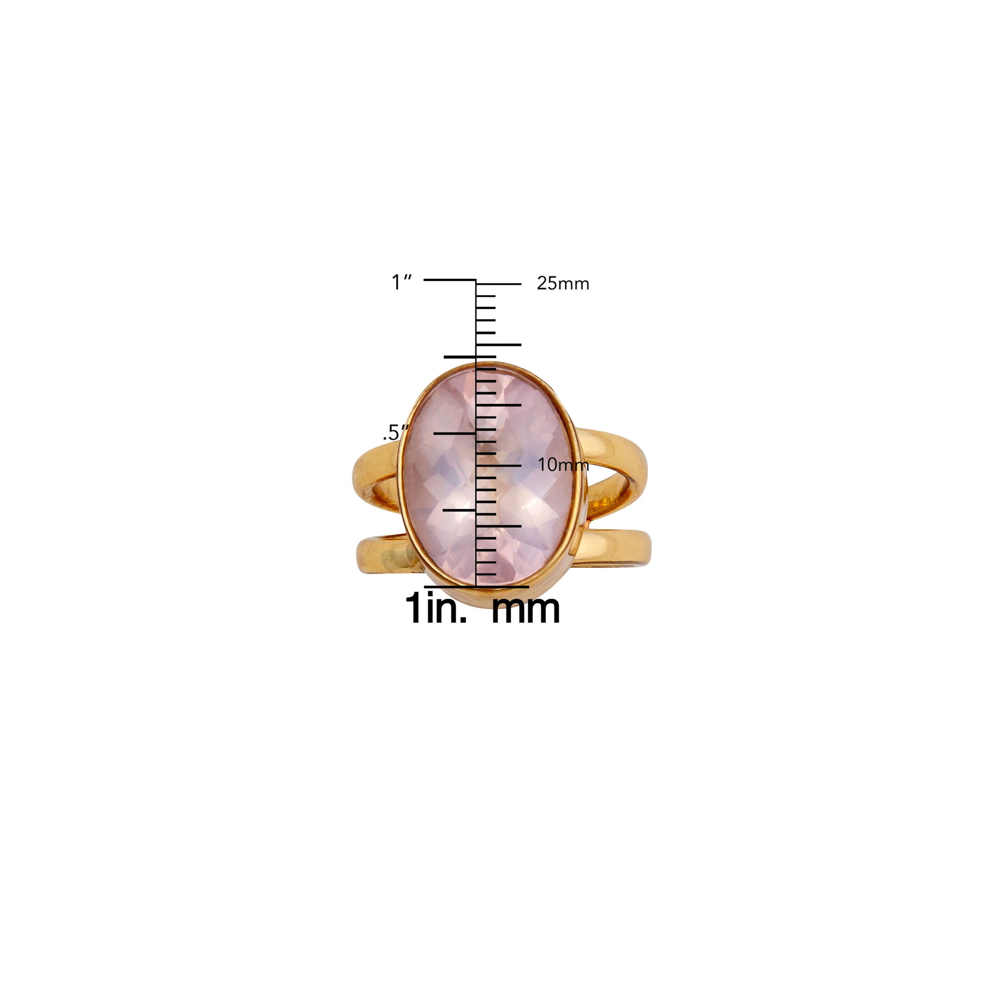 Alchemia Rose Quartz Oval Adjustable Cuff Ring | Charles Albert Jewelry
