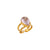 Alchemia Rose Quartz Teardrop Adjustable Cuff Ring | Charles Albert Jewelry