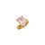 Alchemia Rose Quartz Oval Prong Set Adjustable Ring | Charles Albert Jewelry