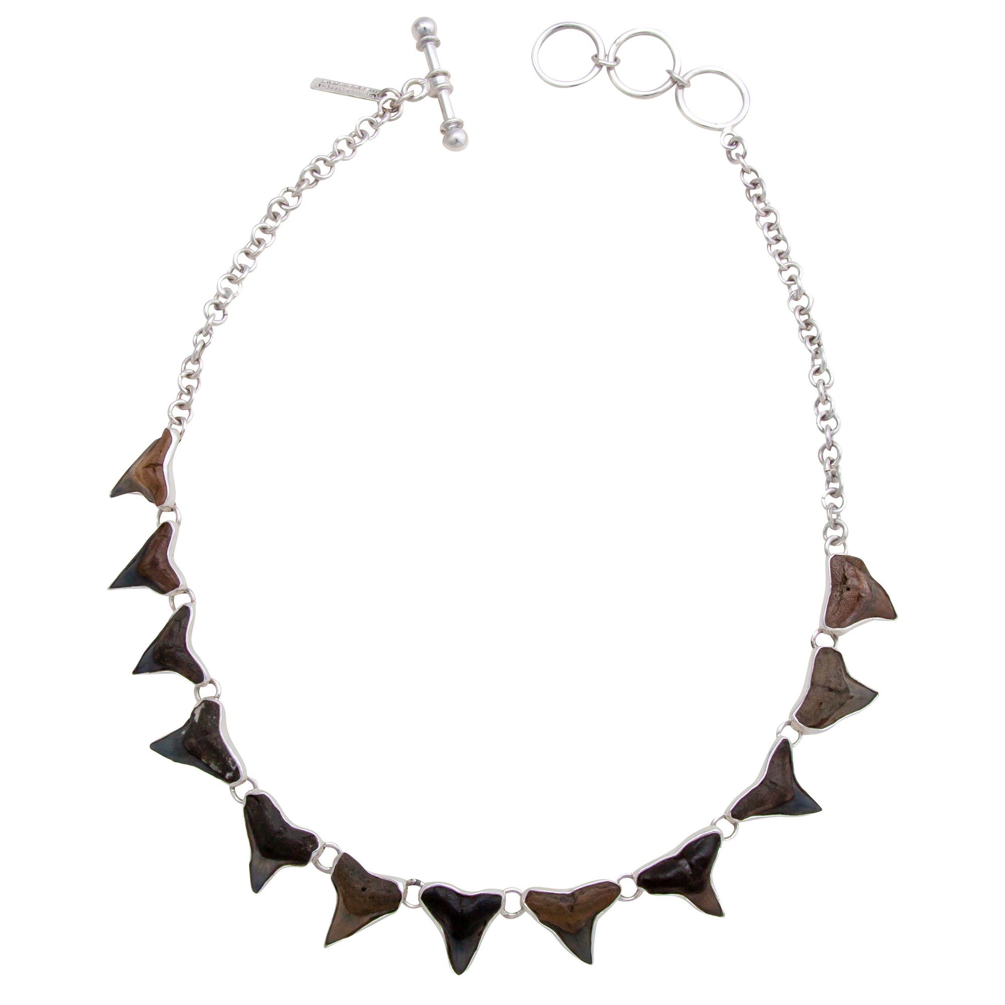 Sterling Silver Shark Teeth Necklace | Charles Albert Jewelry