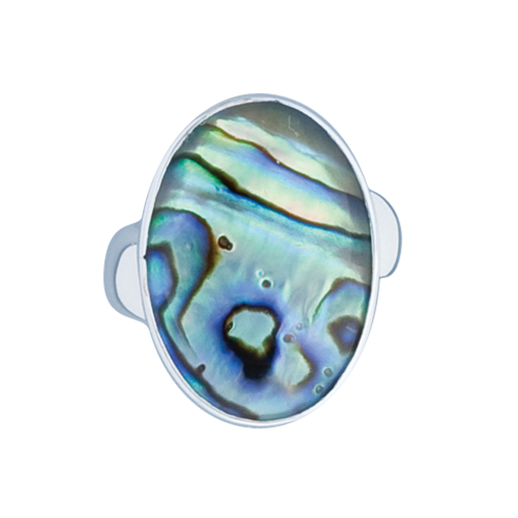 Sterling Silver Natural Abalone Adjustable Ring | Charles Albert Jewelry