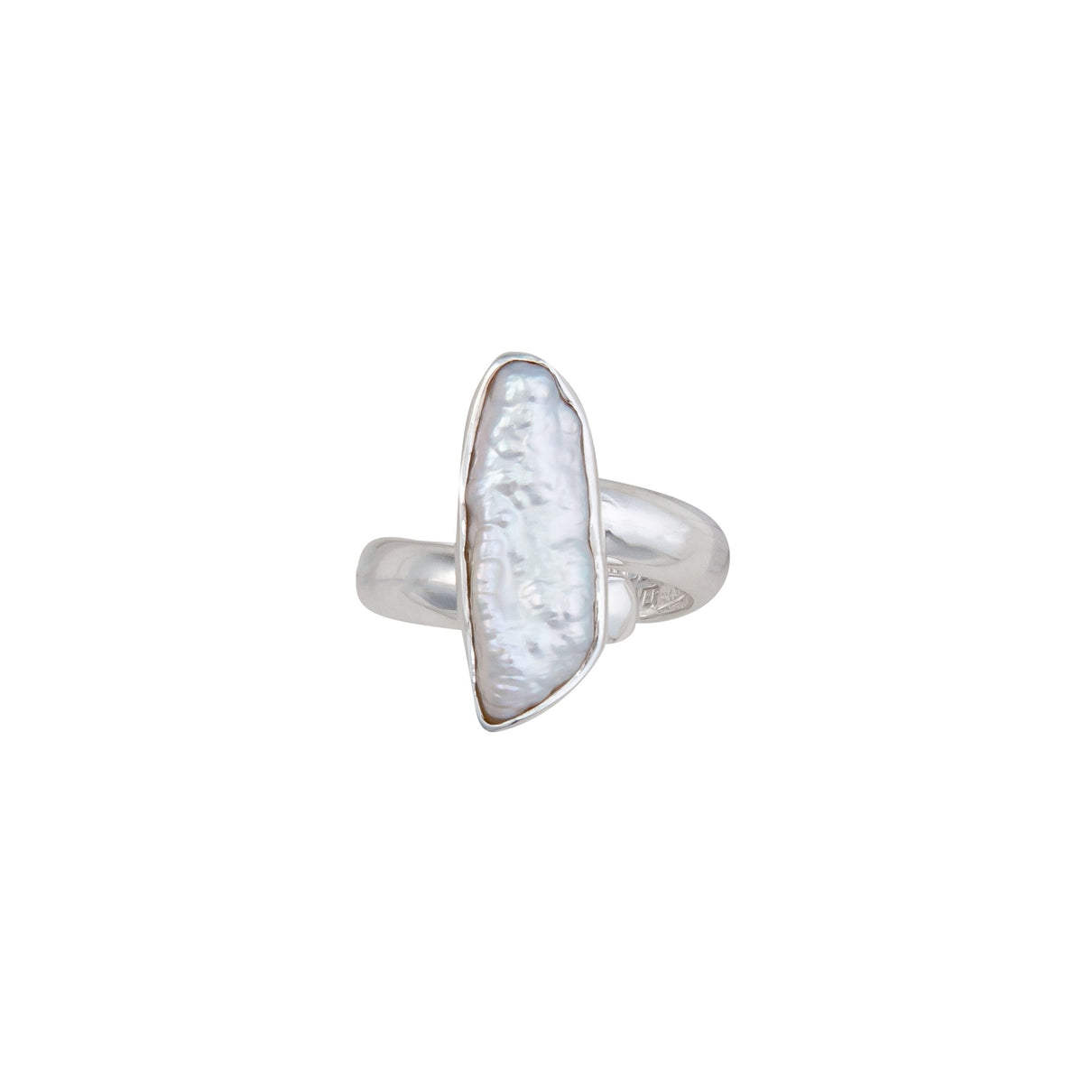 Sterling Silver Biwa Pearl Adjustable Ring | Charles Albert Jewelry