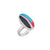 Sterling Silver Blue Fordite Oval Petite Adjustable Ring | Charles Albert Jewelry