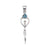 Sterling Silver Blue Topaz Trillion Goddess Pendant | Charles Albert Jewelry