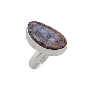 Sterling Silver Boulder Opal Adjustable Ring | Charles Albert Jewelry