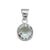 Sterling Silver Green Amethyst Round Pendant | Charles Albert Jewelry