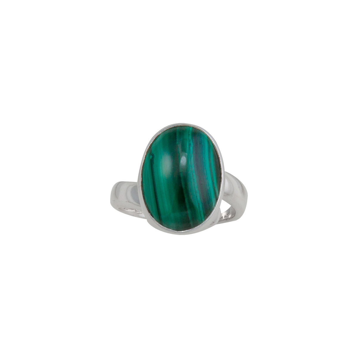 Sterling Silver Malachite Petite Ring | Charles Albert Jewelry