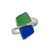 Sterling Silver Recycled Glass Bypass Adjustable Ring | Charles Albert Jewelry