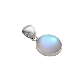 Sterling Silver Luminite Round Pendant | Charles Albert Jewelry