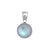 Sterling Silver Luminite Round Pendant | Charles Albert Jewelry