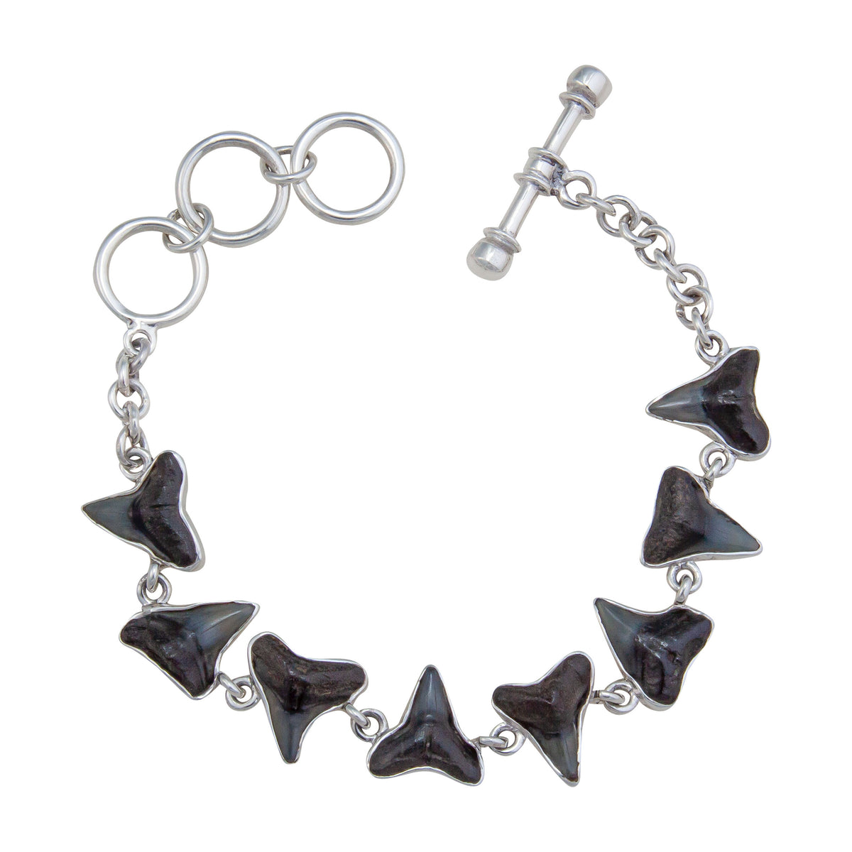 Sterling Silver Shark Tooth Petite Bracelet | Charles Albert Jewelry