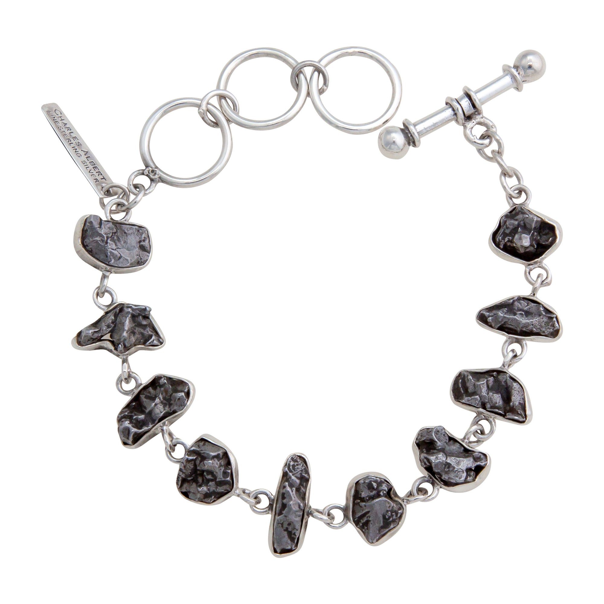 Sterling Silver Meteorite Bracelet | Charles Albert Jewelry