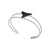 Sterling Silver Shark Tooth Double Band Petite Cuff | Charles Albert Jewelry
