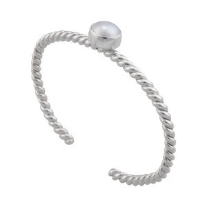 Sterling Silver Pearl Twist Mini Cuff | Charles Albert Jewelry