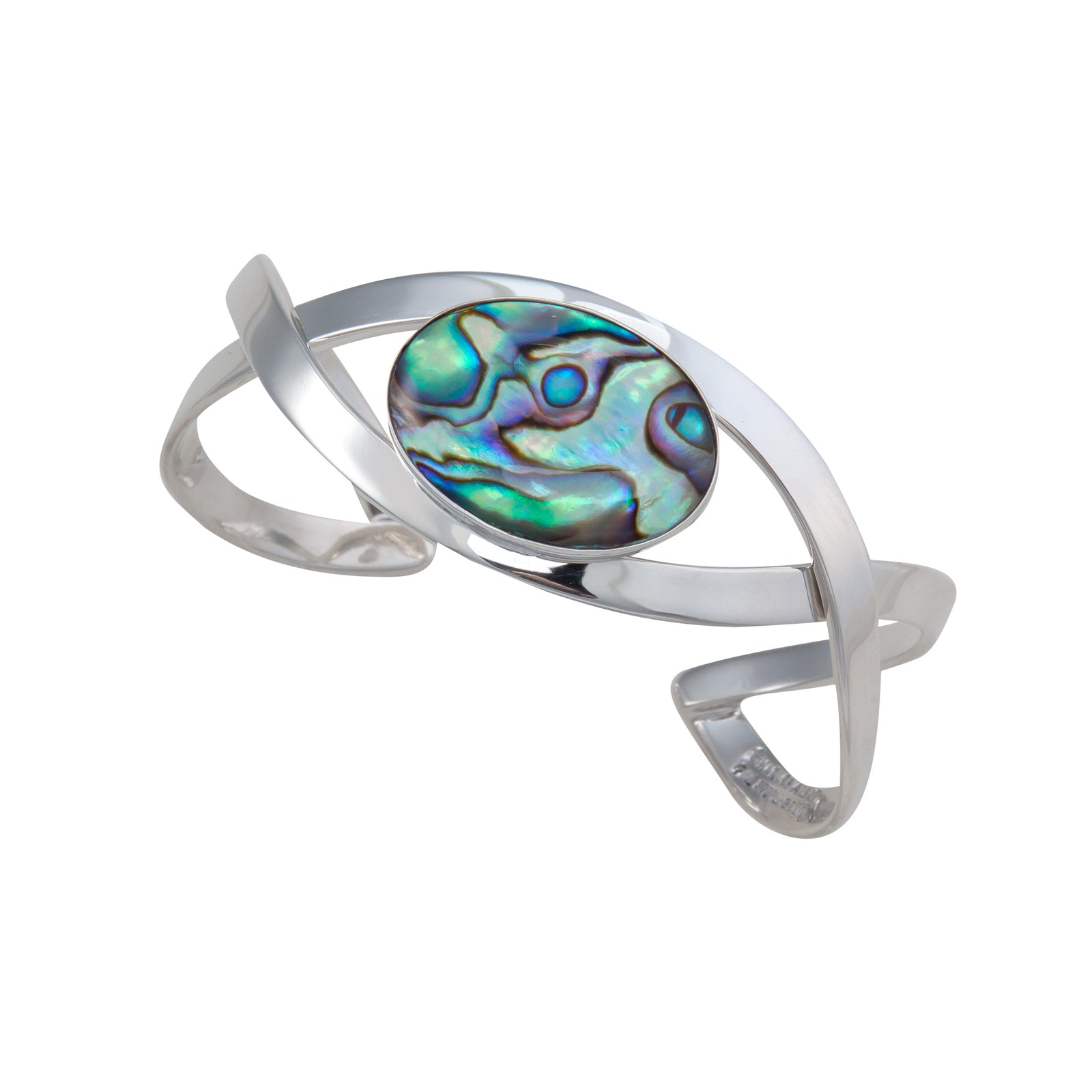 Sterling Silver Natural Abalone Infinity Cuff | Charles Albert Jewelry