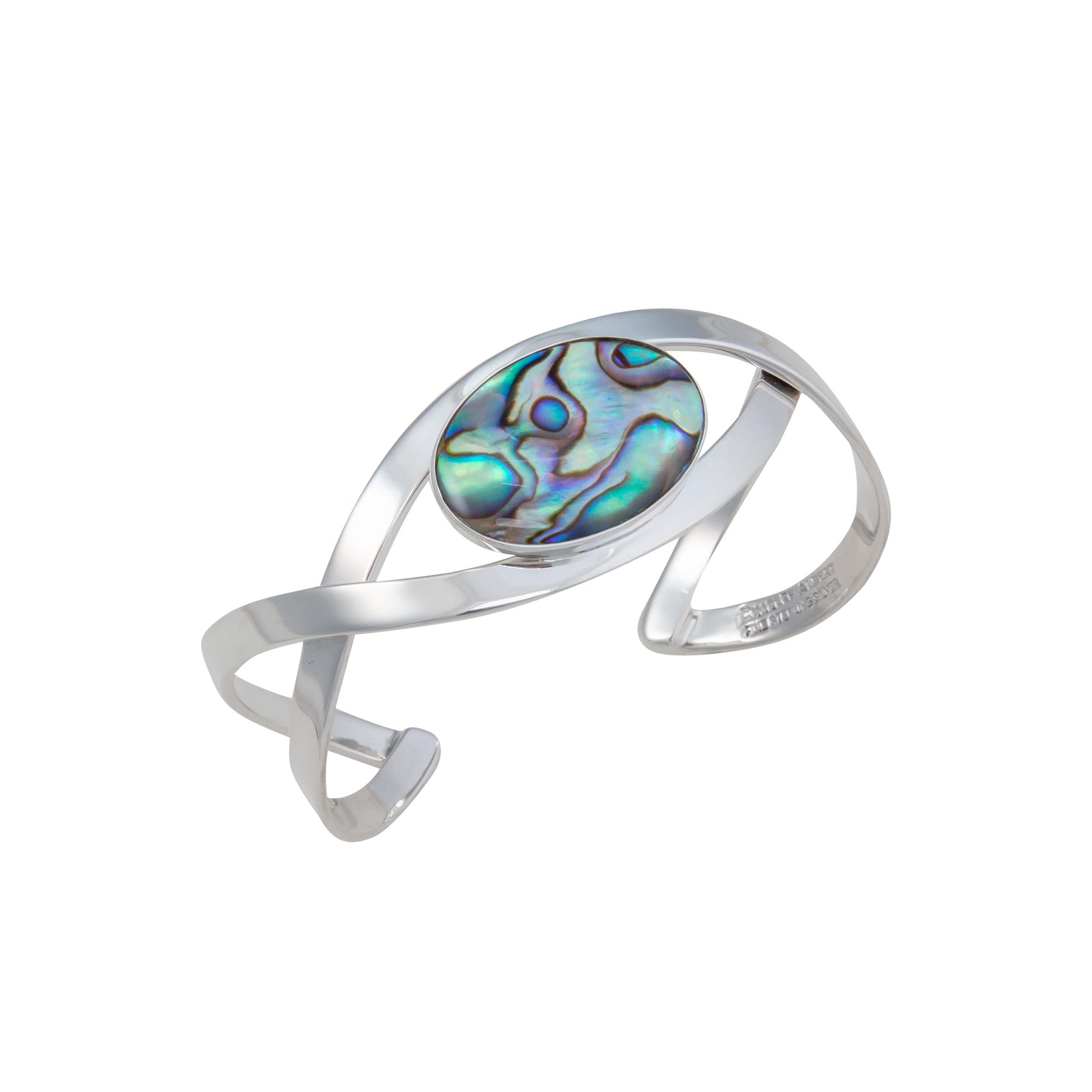 Sterling Silver Natural Abalone Infinity Cuff | Charles Albert Jewelry
