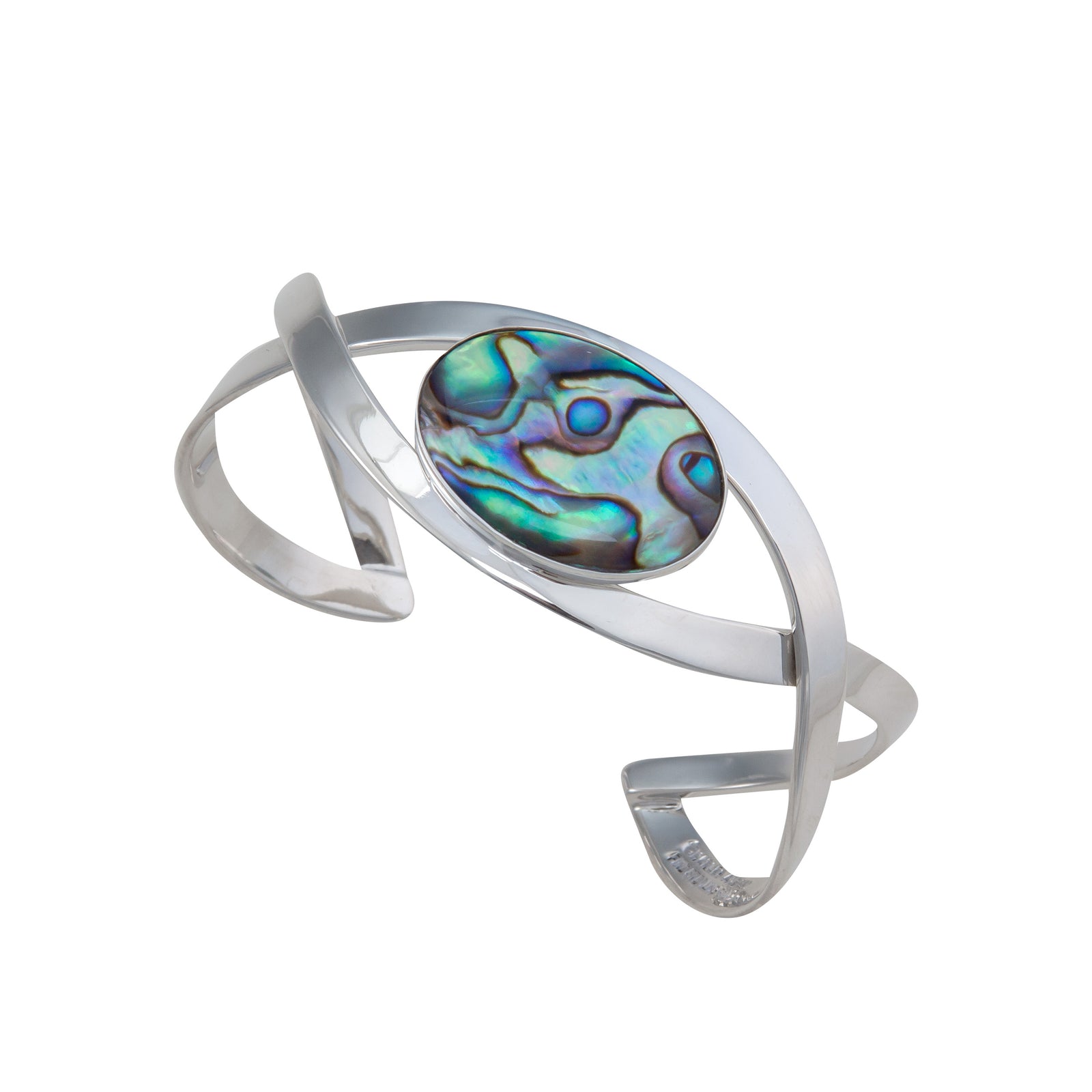 Sterling Silver Natural Abalone Infinity Cuff | Charles Albert Jewelry