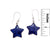 Sterling Silver Lapis Lazuli Star Drop Earrings / Charles Albert Jewelry