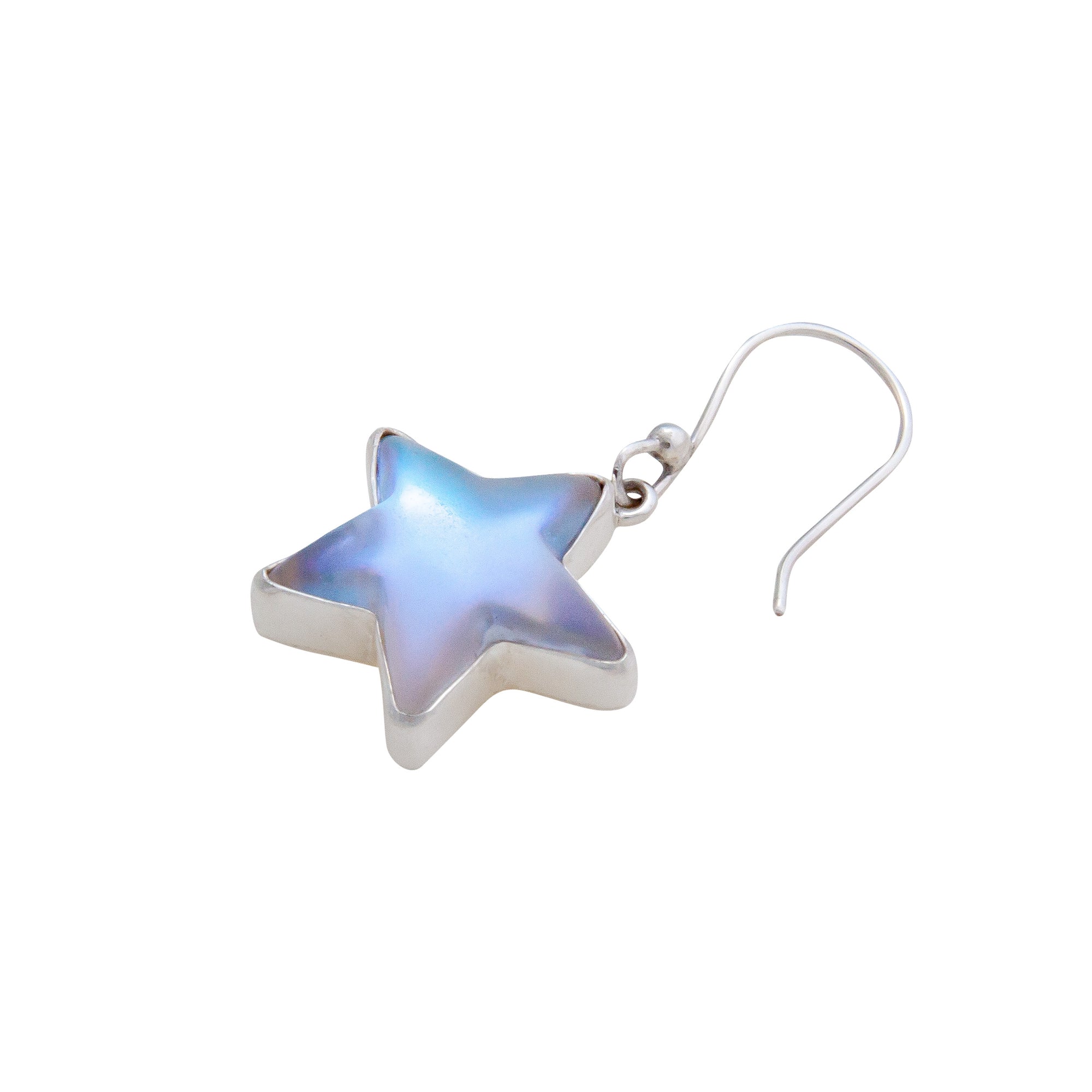 Sterling Silver Luminite Star Drop Earrings | Charles Albert Jewelry