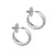 Sterling Silver Dome Hoop Petite Post Earrings | Charles Albert Jewelry