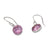 Sterling Silver Pink CZ Round Drop Earrings | Charles Albert Jewelry