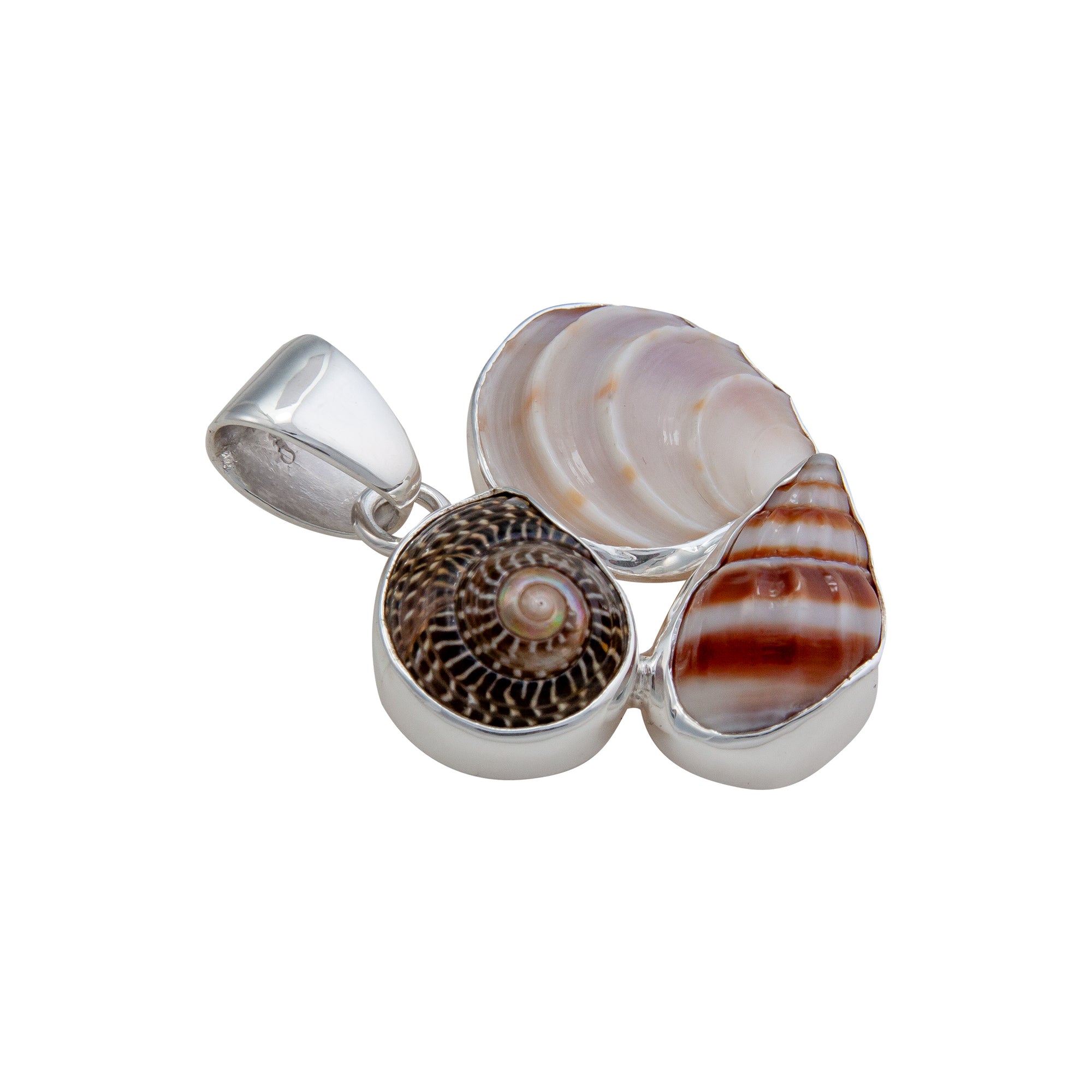 Sterling Silver Multi-Shell Pendant | Charles Albert Jewelry