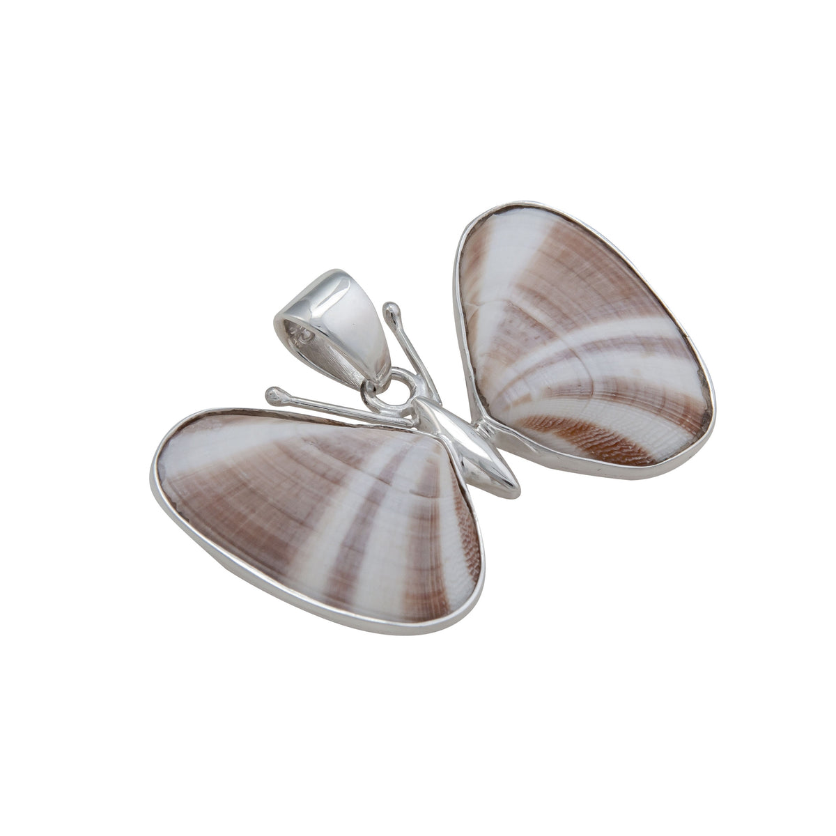 Sterling Silver Butterfly Shell Pendant | Charles Albert Jewelry