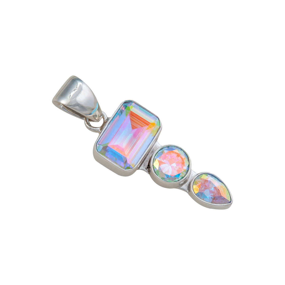 Sterling Silver Mercury Mist Triple Pendant | Charles Albert Jewelry