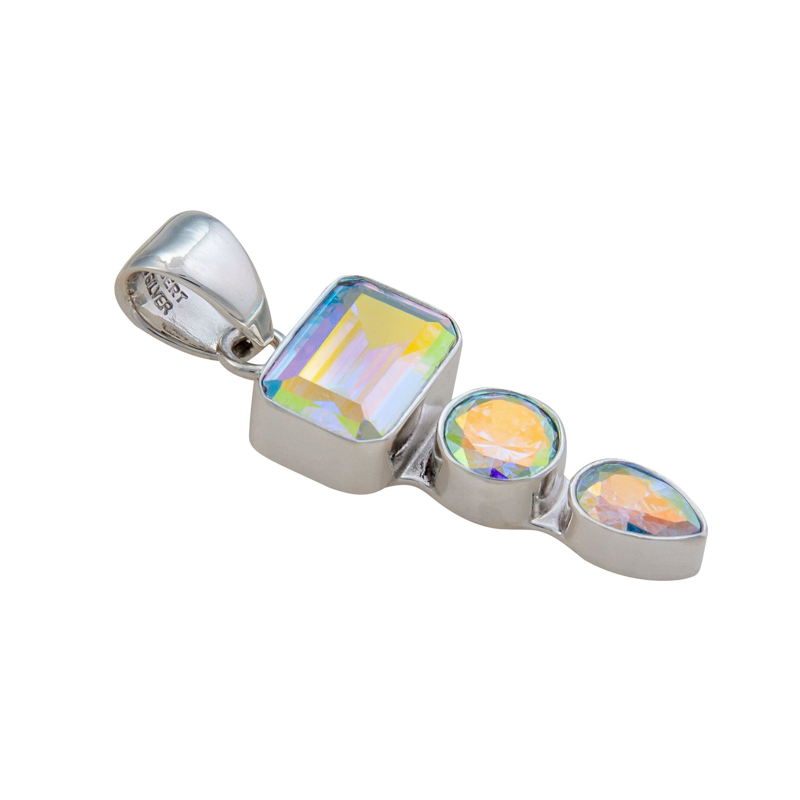 Sterling Silver Mercury Mist Triple Pendant | Charles Albert Jewelry